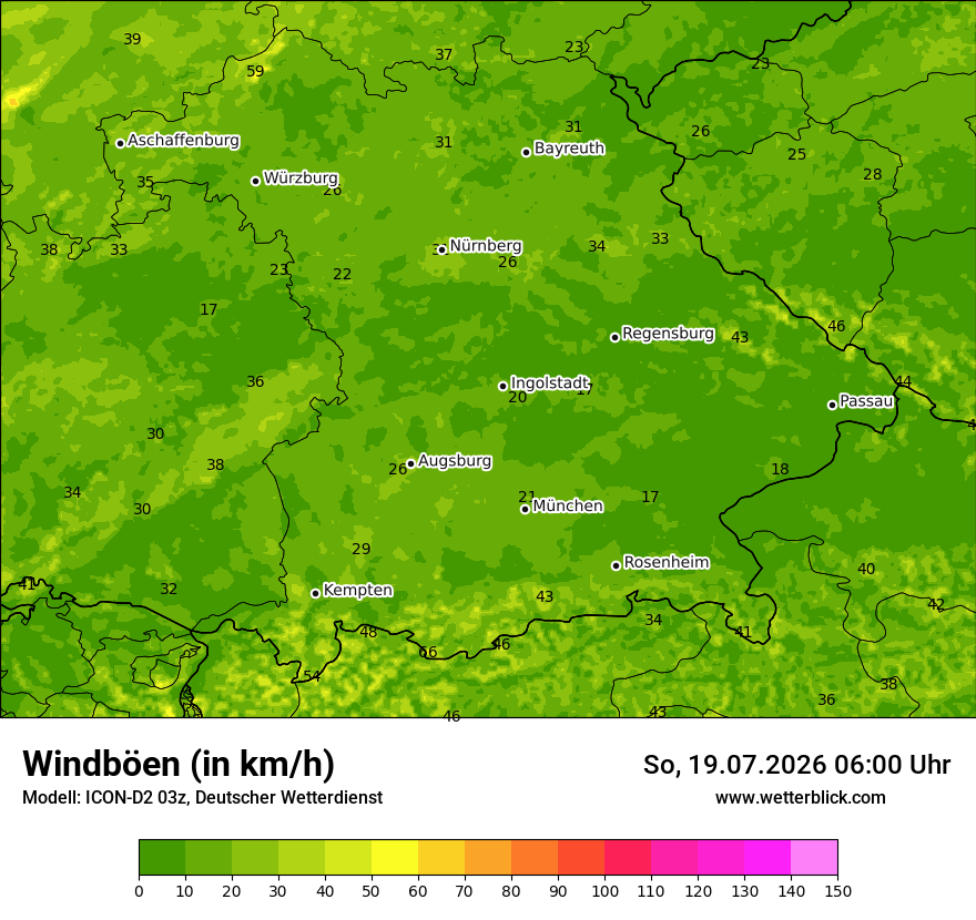 Maximale Windböen