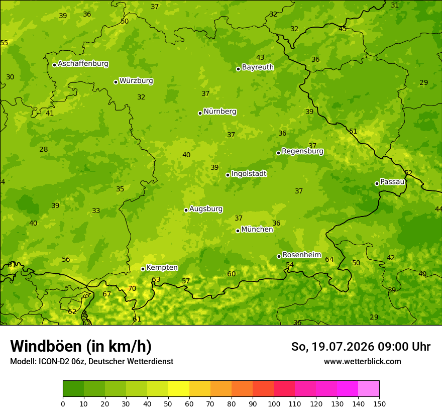 Maximale Windböen