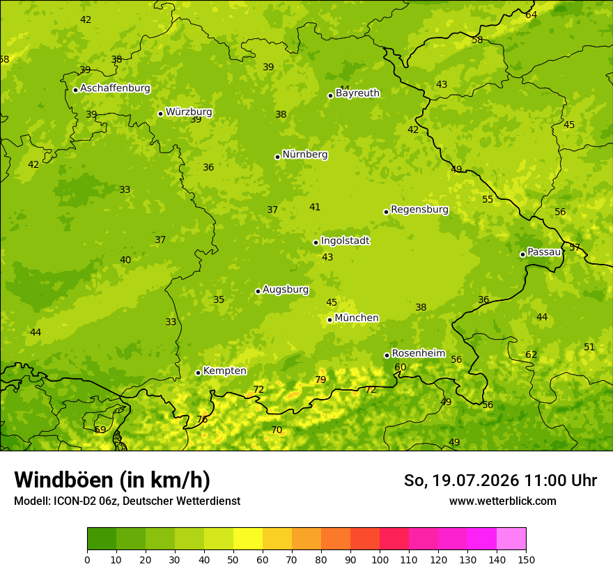 Maximale Windböen