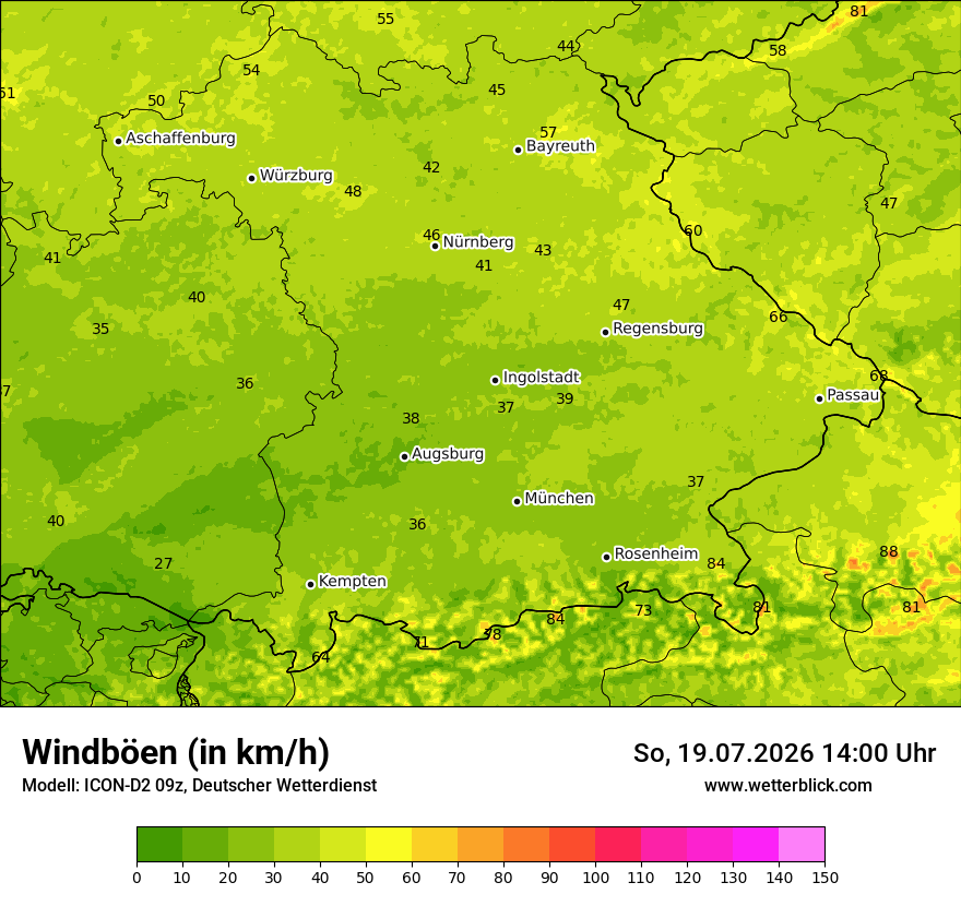 Maximale Windböen