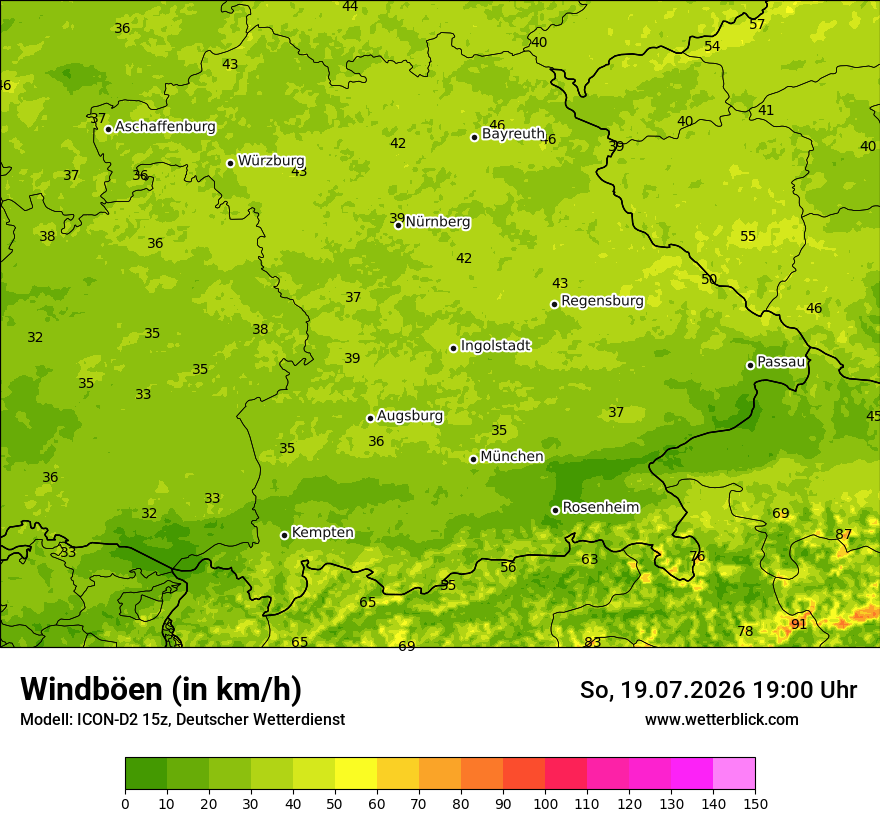 Maximale Windböen