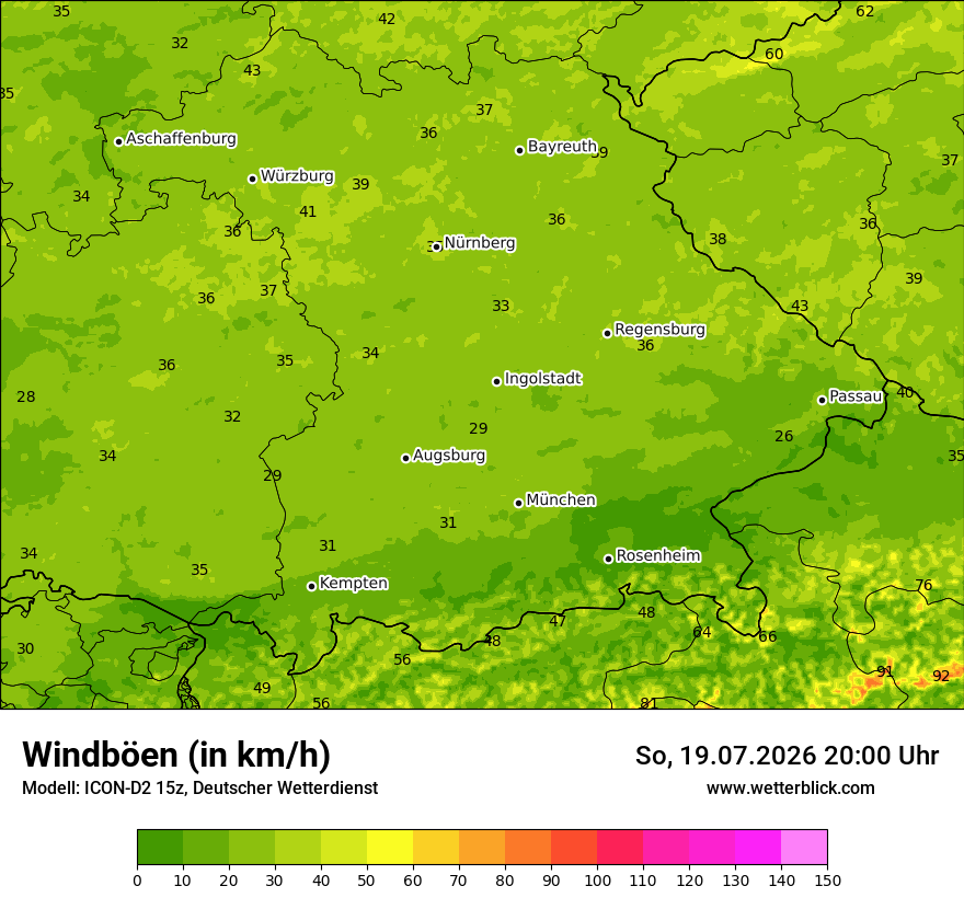 Maximale Windböen