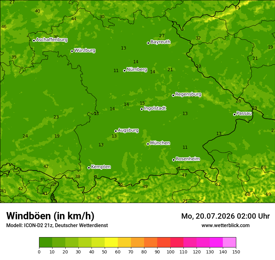 Maximale Windböen