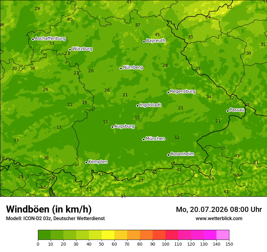 Maximale Windböen