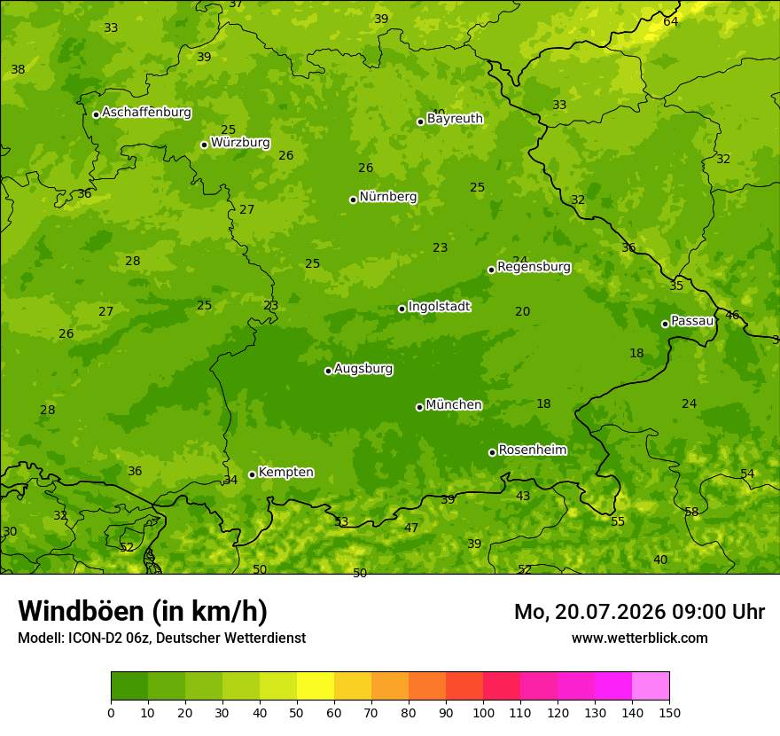 Maximale Windböen