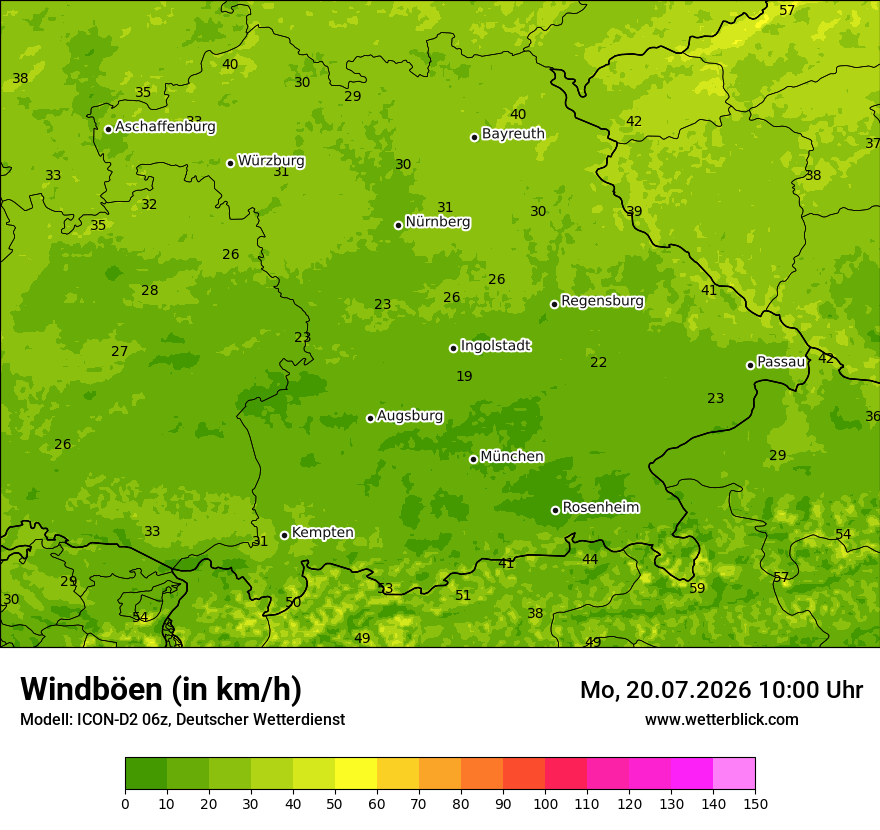 Maximale Windböen