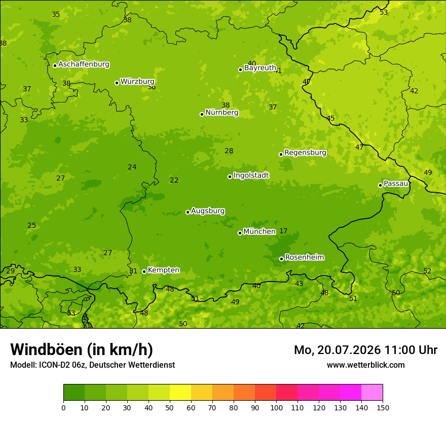 Maximale Windböen