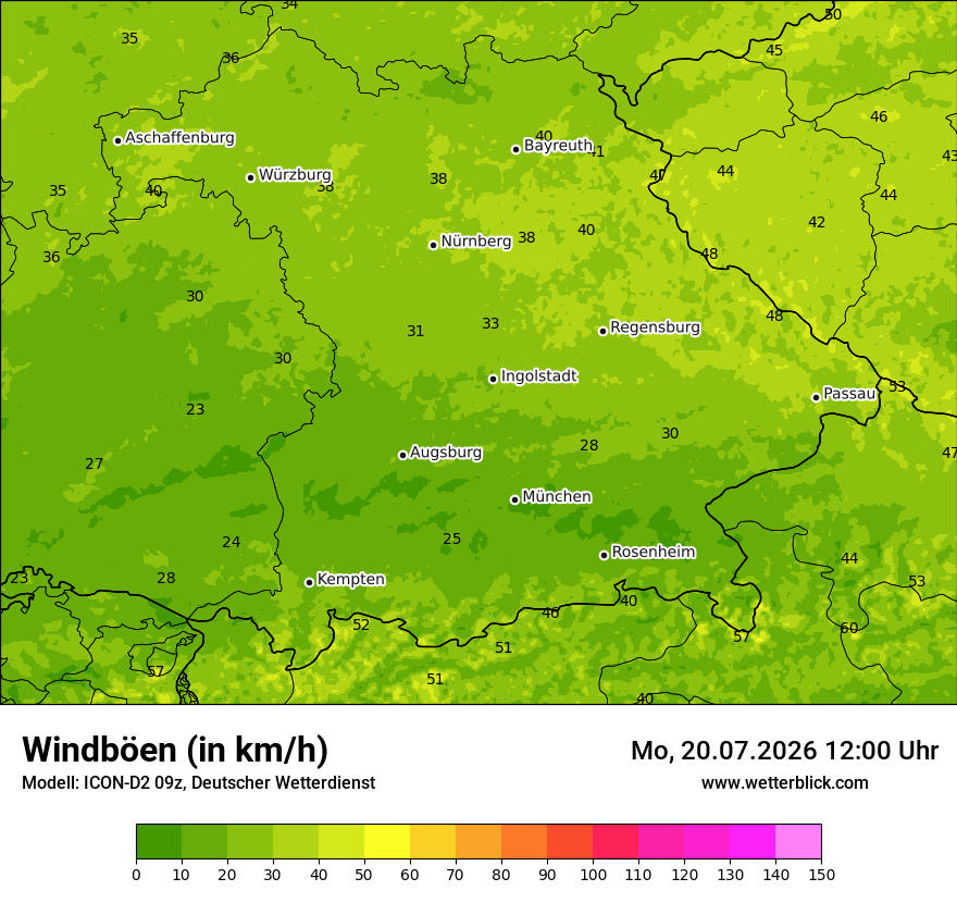 Maximale Windböen