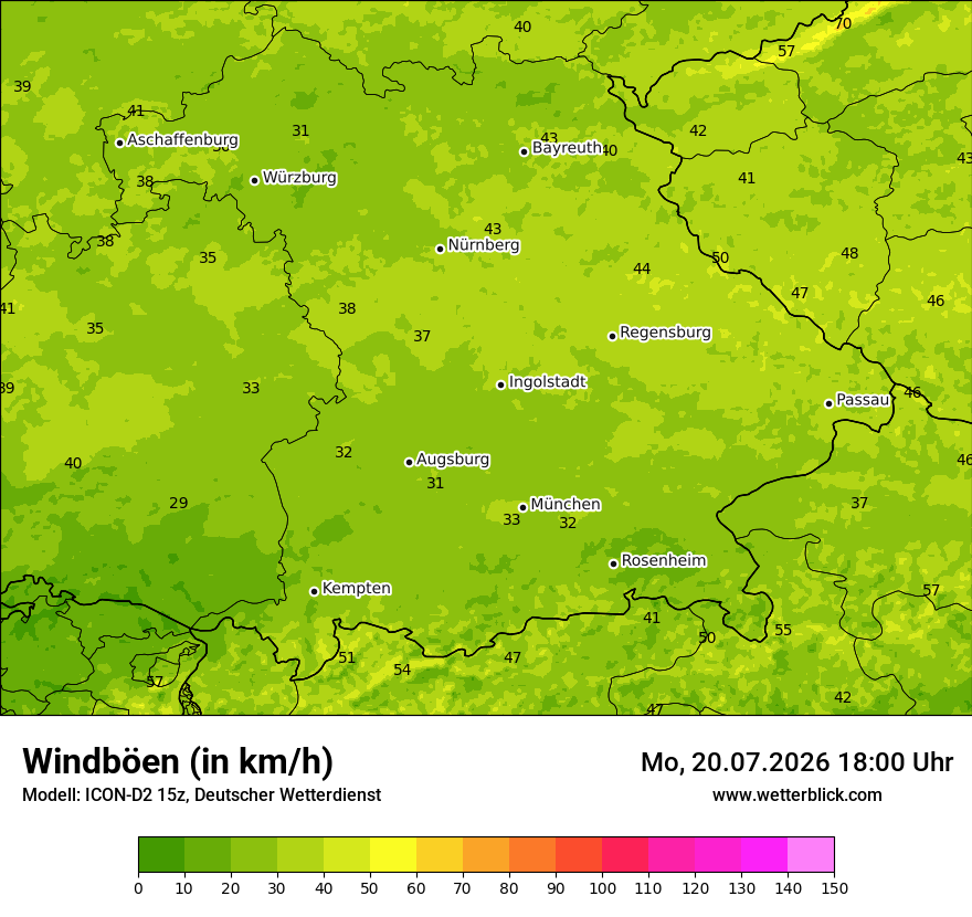 Maximale Windböen