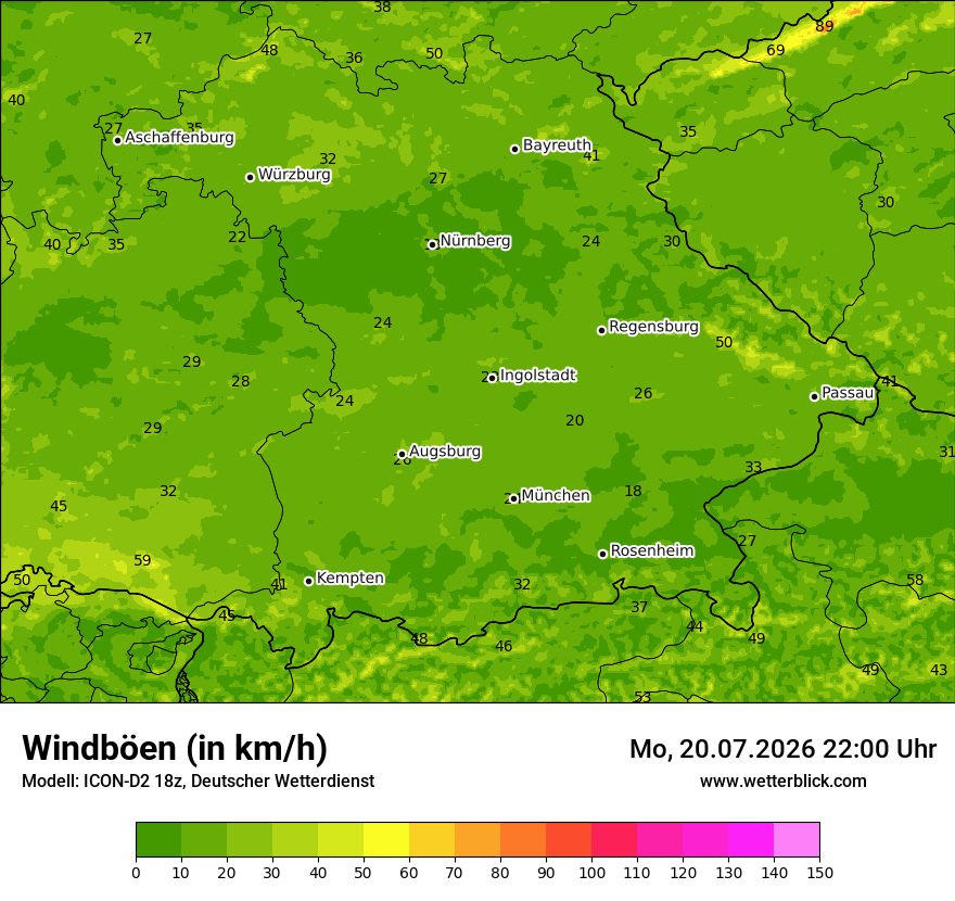 Maximale Windböen