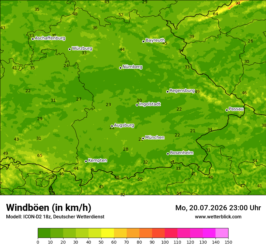 Maximale Windböen