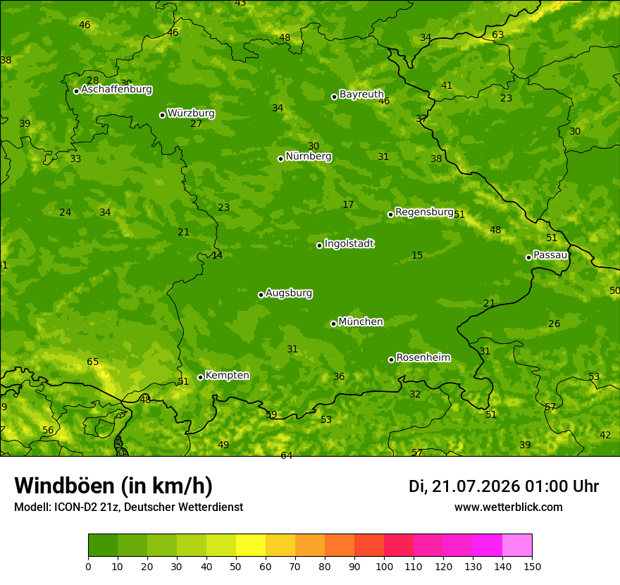 Maximale Windböen