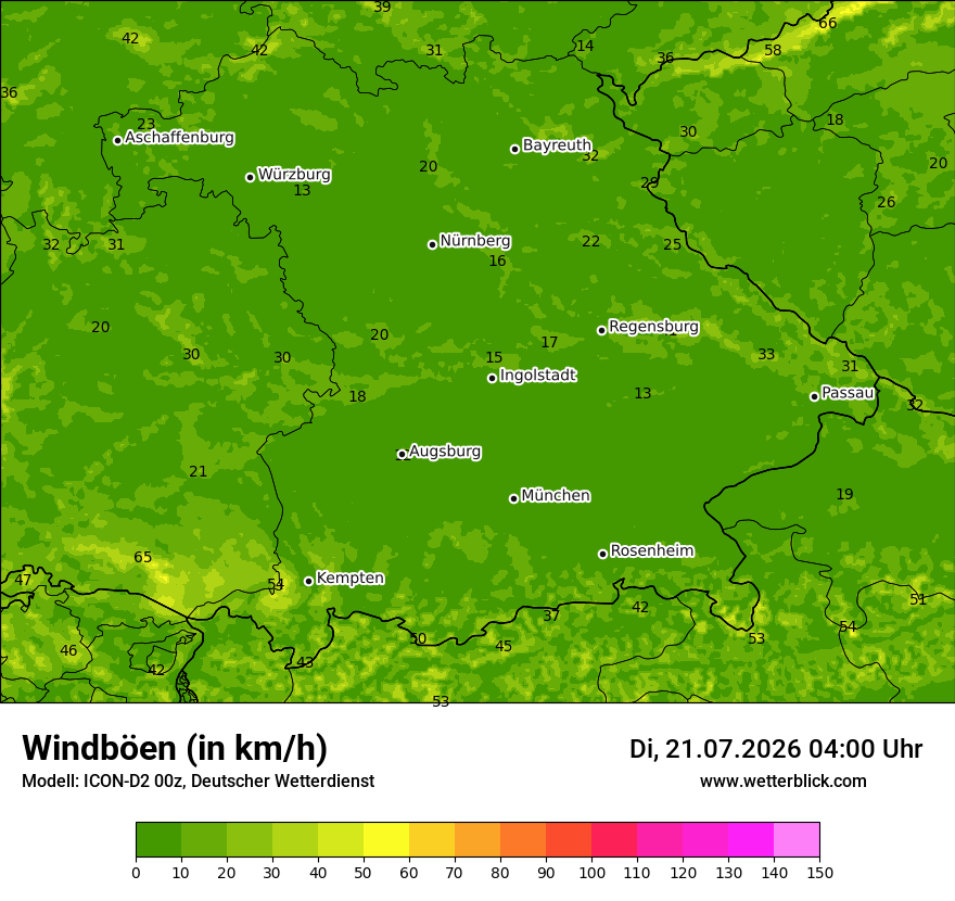 Maximale Windböen