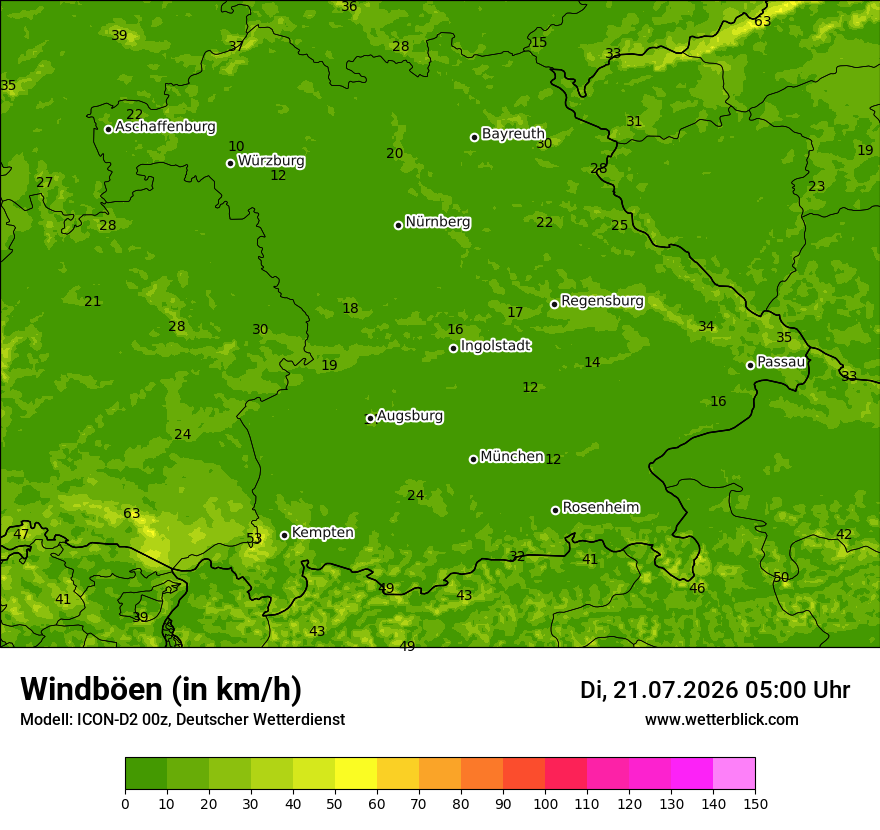 Maximale Windböen