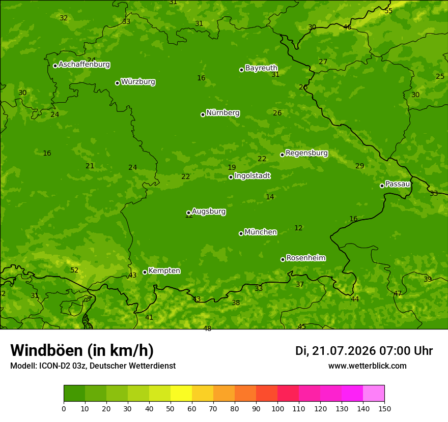 Maximale Windböen