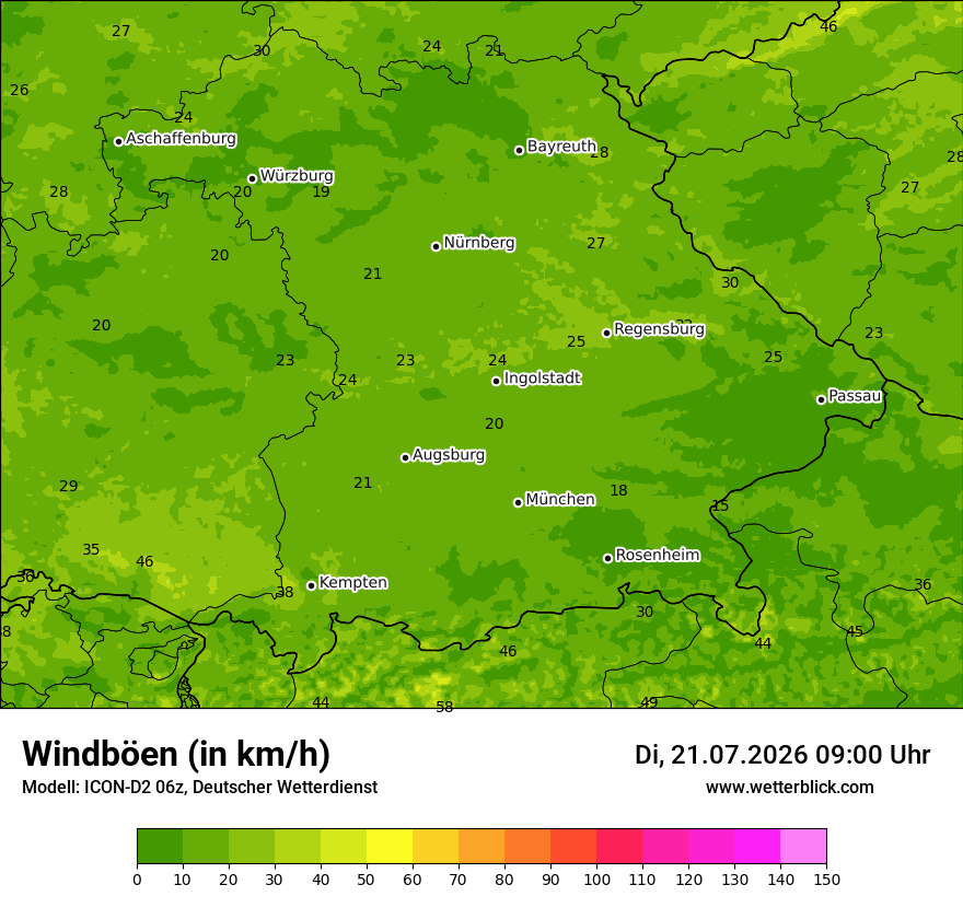 Maximale Windböen