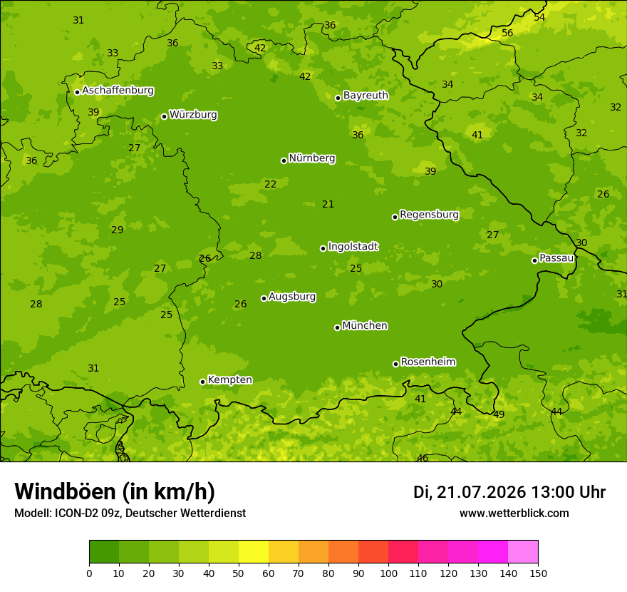 Maximale Windböen