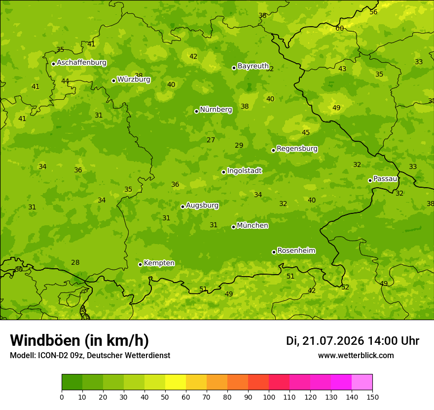 Maximale Windböen