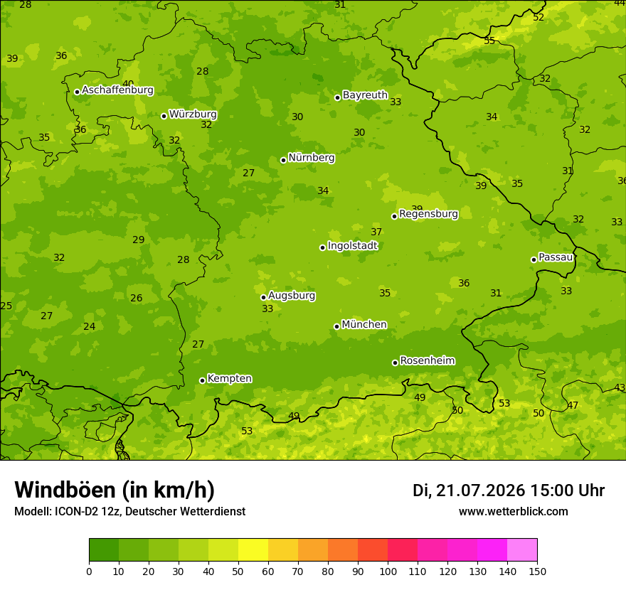 Maximale Windböen