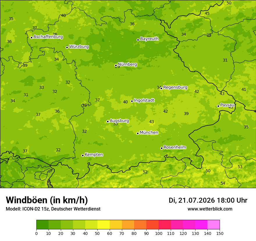 Maximale Windböen