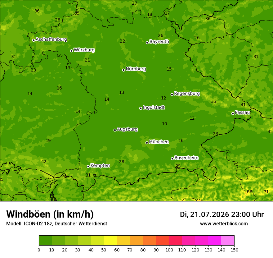 Maximale Windböen