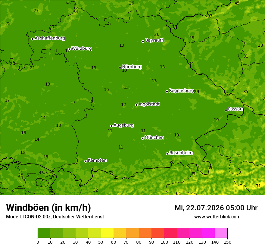 Maximale Windböen