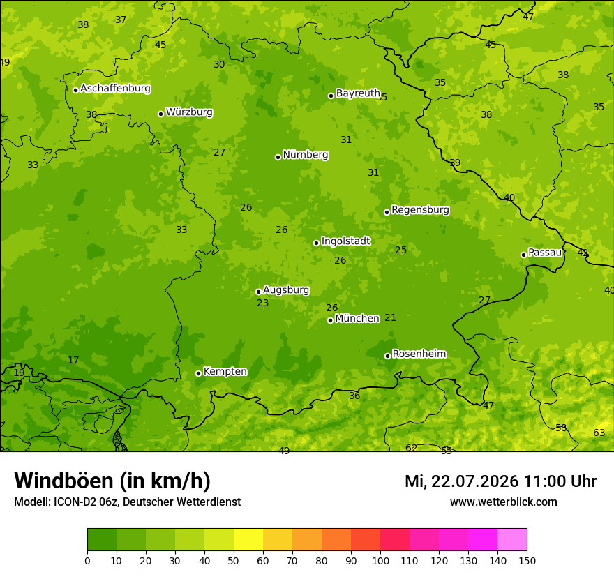 Maximale Windböen
