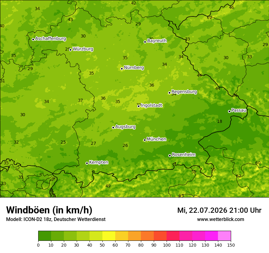 Maximale Windböen