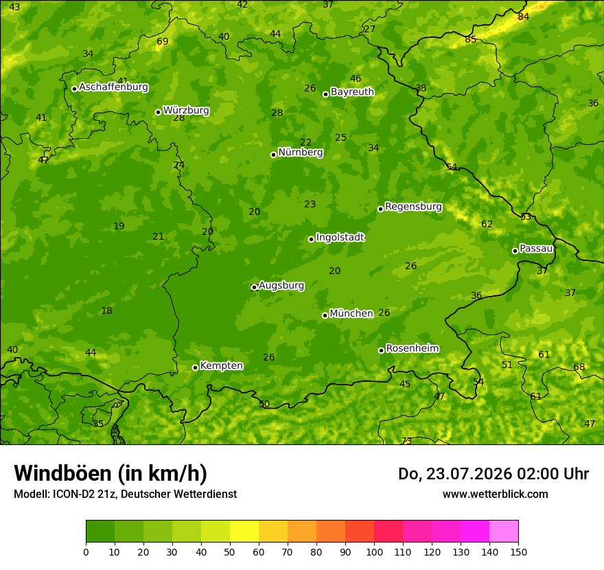 Maximale Windböen