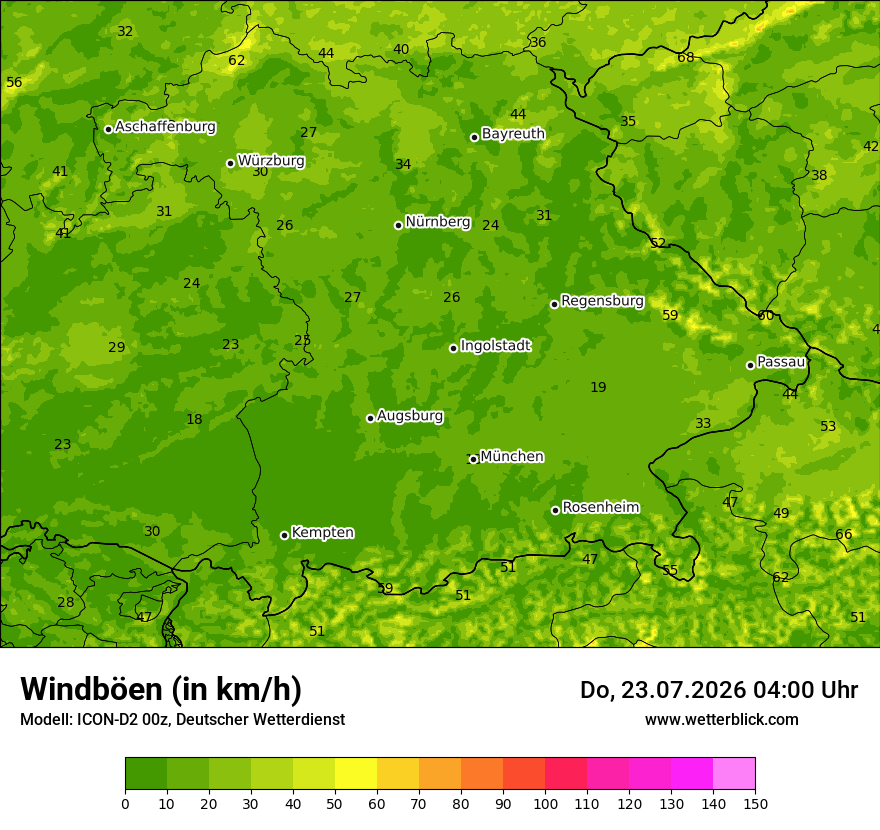 Maximale Windböen