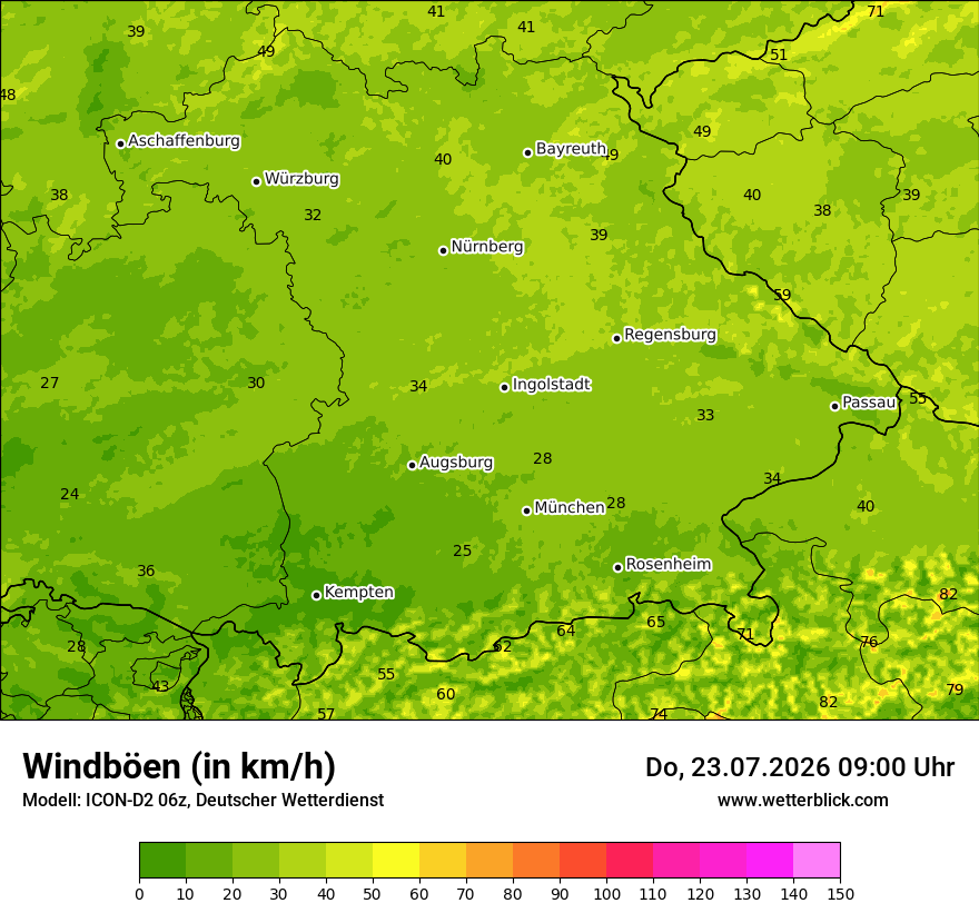 Maximale Windböen