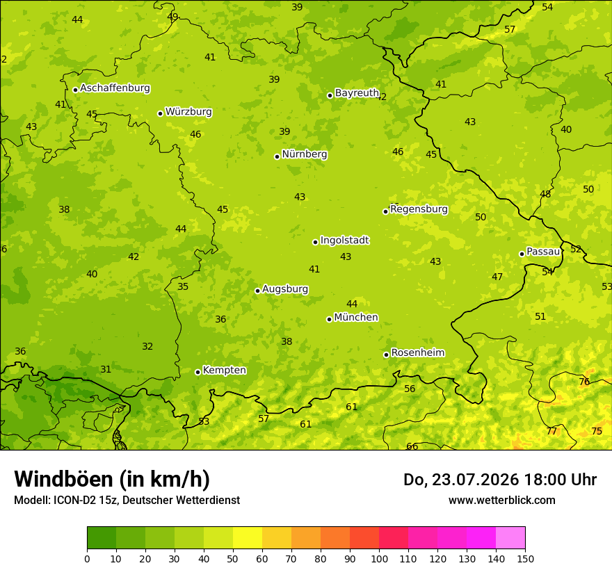Maximale Windböen
