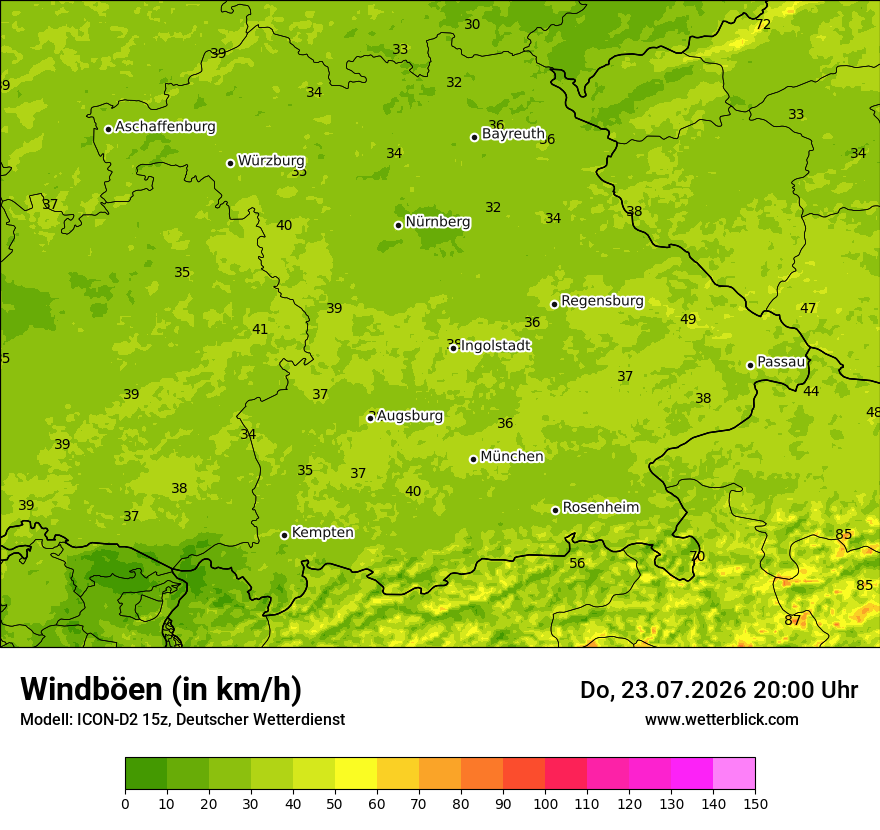 Maximale Windböen