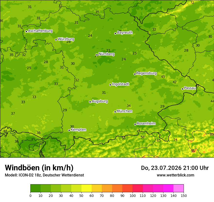 Maximale Windböen