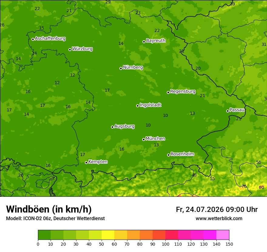 Maximale Windböen