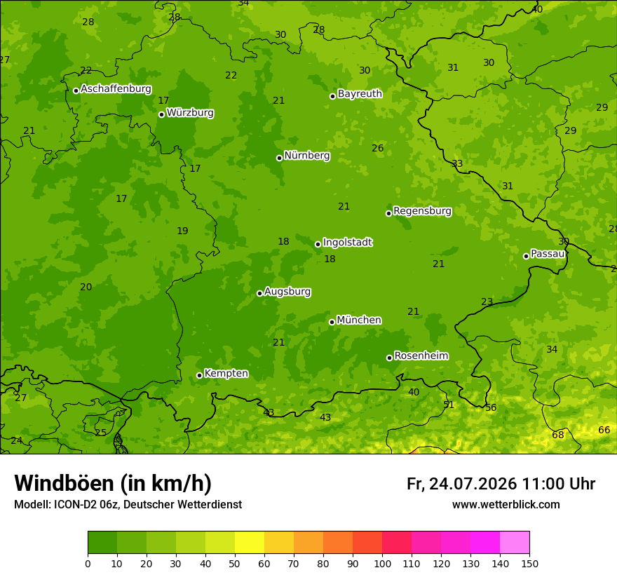 Maximale Windböen