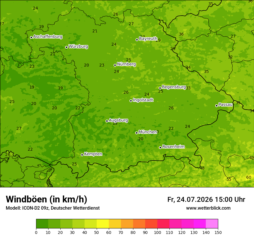 Maximale Windböen