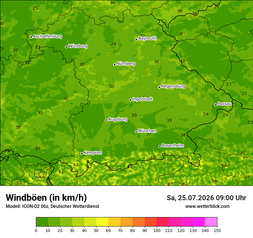Maximale Windböen