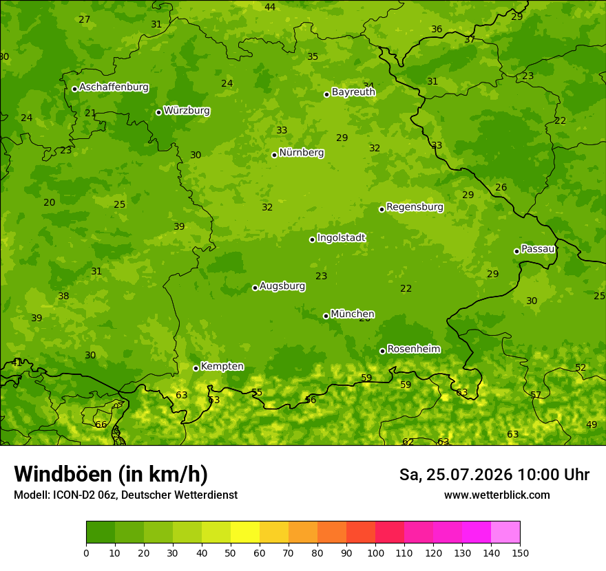 Maximale Windböen