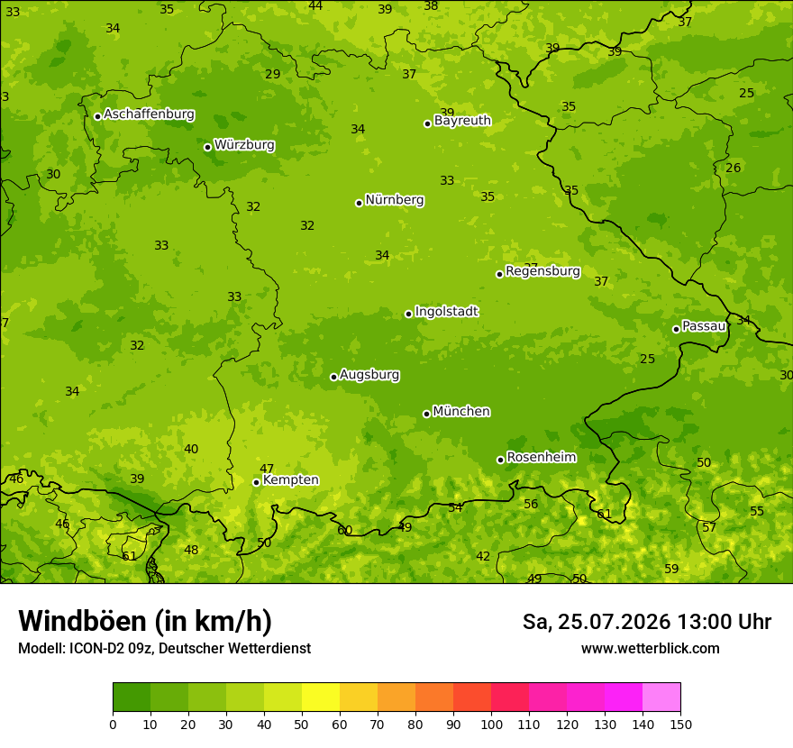 Maximale Windböen