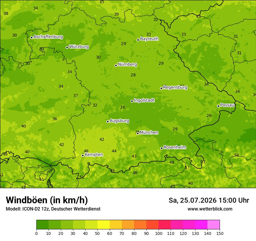 Maximale Windböen