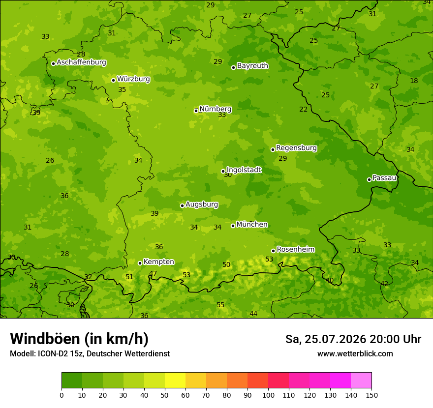 Maximale Windböen