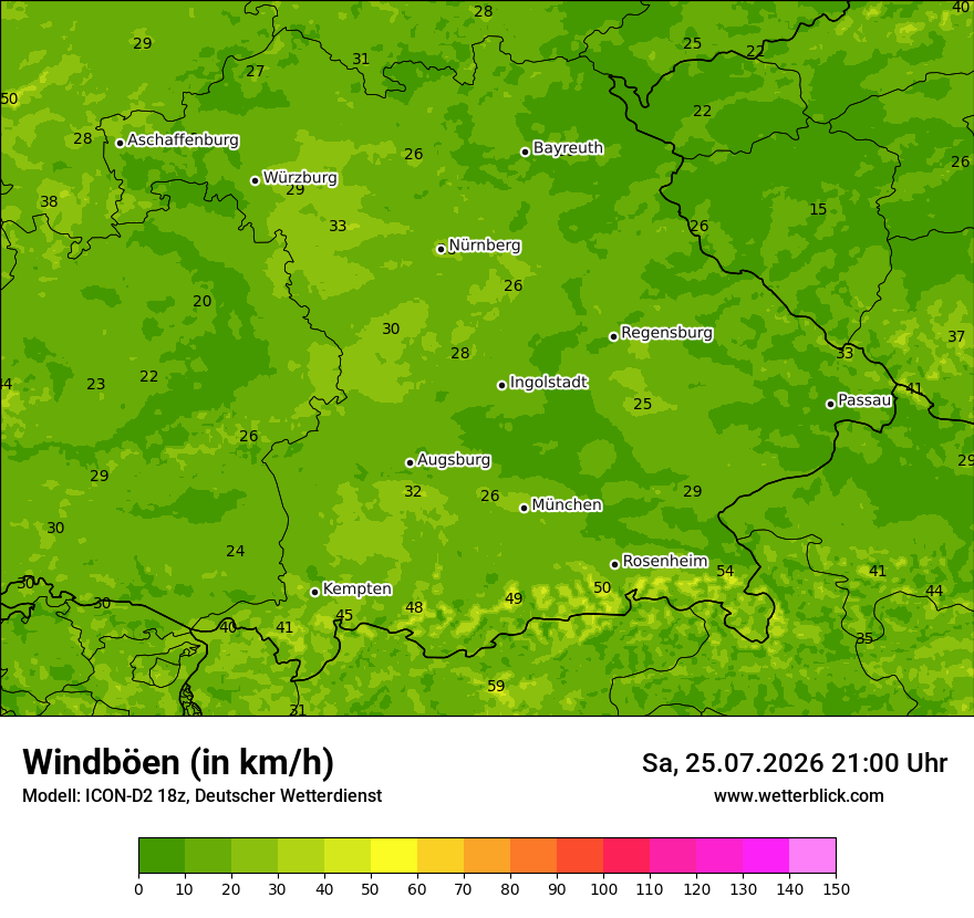 Maximale Windböen