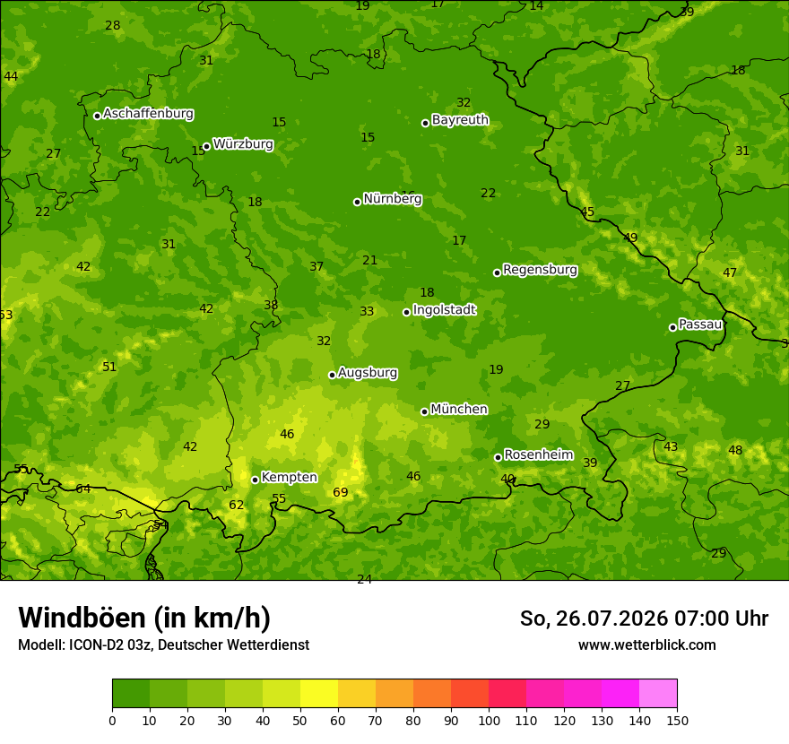 Maximale Windböen