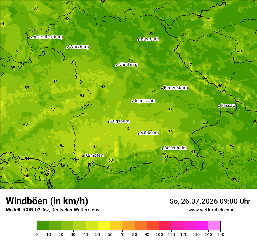 Maximale Windböen
