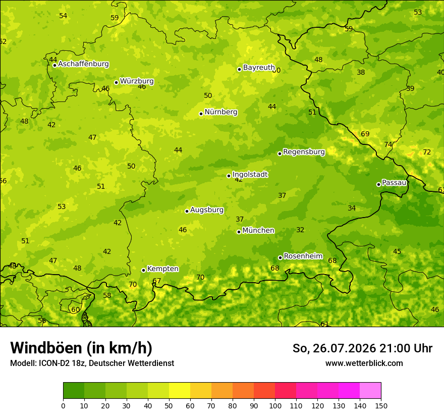 Maximale Windböen