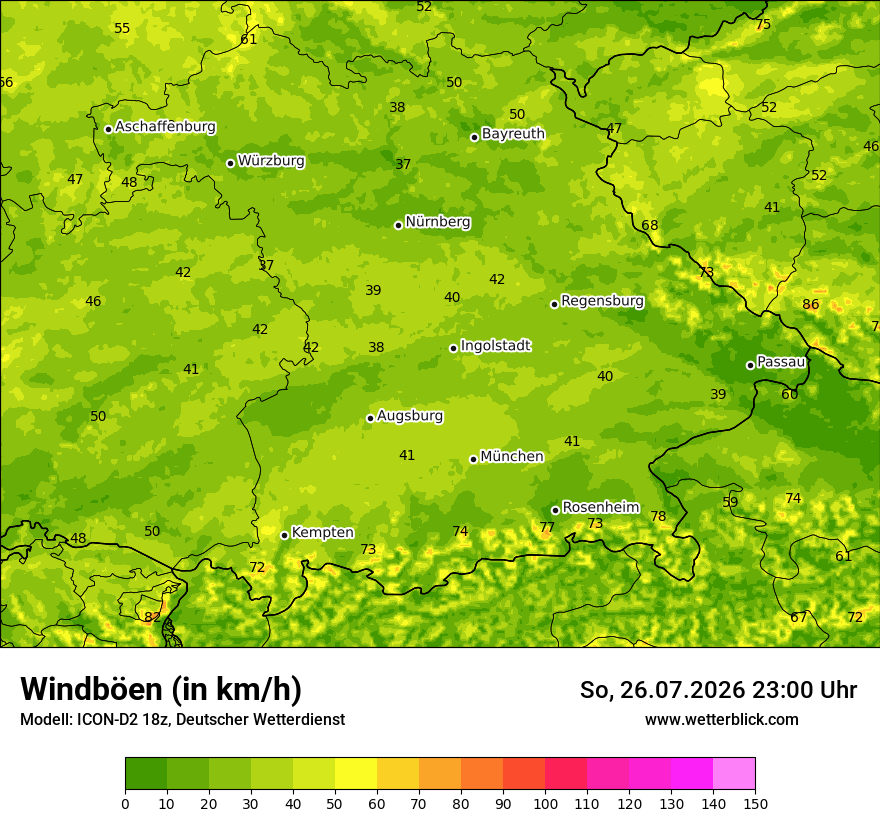 Maximale Windböen