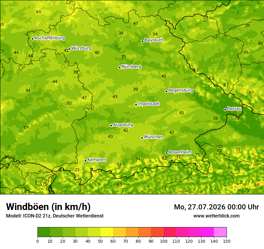 Maximale Windböen