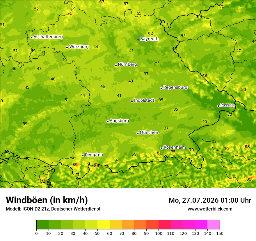 Maximale Windböen