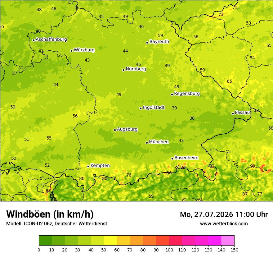 Maximale Windböen